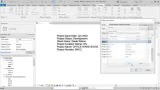 Revit Exercise 1 Adding the project information