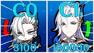 😱 Por esto NECESITAS a NEUVILLETTE C1 en LUGAR de MAVUIKA 🔥 NEUVILLETTE C0 vs C1 | Genshin Impact