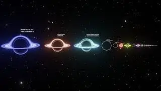 Black Hole Size Comparison 3D | By Centre Of Galaxy (Full Video)
