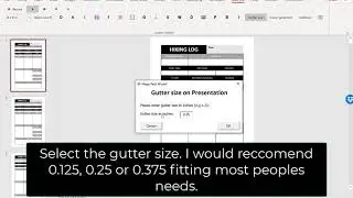 Set Gutter Size using Mega Pack PowerPoint Add-in For Making Low Content Books for KDP