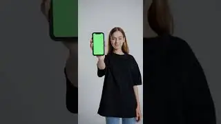 Mobile Green screen with beautiful girl | Green screen Mobile 