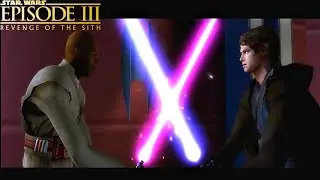 Anakin Skywalker vs Mace Windu - Star Wars Episode 3 Revenge of The Sith Game (2005)