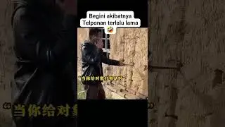 Akibat terlalu asik tlvon gine deh akibanya #fyp #viral
