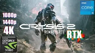 Crysis 2 Remastered RTX 3060 & i5 10400F Gaming Benchmark 1080p1440p/4K