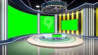 Virtual Set Green Screen 4K - News 118 Table