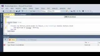 Fix Error  -  Type Stream is not defined
