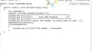 How to check Even Odd Number Program to get Input using the Scanner in Java