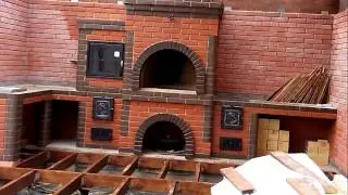 #Барбекю с коптильней в пригородном доме