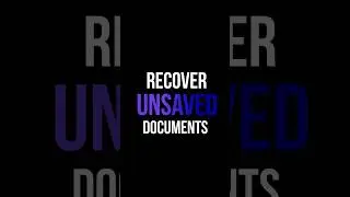 RECOVER UNSAVED MICROSOFT WORD Files