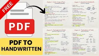 FREE AI Tool for Handwritten Notes | Pdf se Handwritten Notes banaye | Convert Pdf to notes by ai