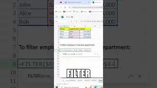 "Excel FILTER Function"  #excelfunction