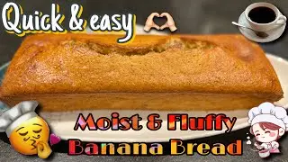 MOIST & FLUFFY BANANA BREAD #bananabread  #bananarecipe #easyandyummy #bakingislife #yum #bananacake