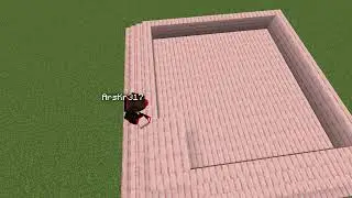 строю дом из вишнёвых досок в майнкрафт