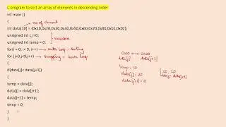 Bubble sort Program to arrange in descending/ascending order