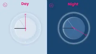 CSS Neumorphism Working Analog Clock UI Design | Toggle Between Day & Night Mode Using JS