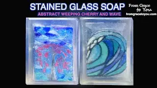 Weeping Cherry and Wave Stained Glass Melt and Pour Soap Making