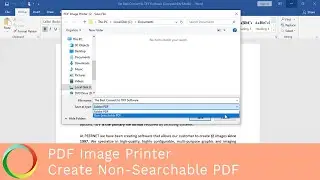 Create Non-Searchable PDF | PDF Image Printer 12 | PEERNET