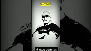Dwayne Johnson,The Rock Sketch using Python Turtle Graphics in Python Coding 