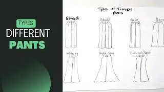 How to draw Different Types Trousers Pants || Draw Pants 👖 || Fashion illustration