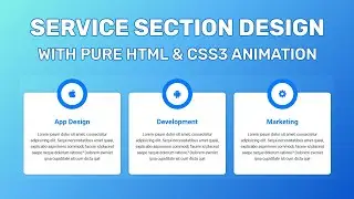 How To Make Service Section For Html And Css | Responsive Services Section Using Only Html & Css