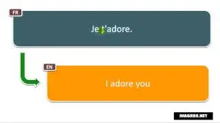 Say it in French = I adore you