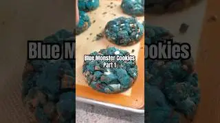 Blue Monster Cookies Part 1! #cookierecipe #cookiemonster