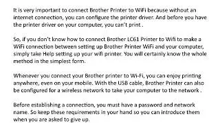 Brother LC61 Printer Setup