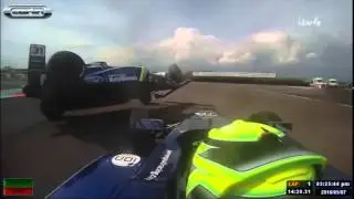 Max Fewtrell's flip, MSA British F4 at Thruxton