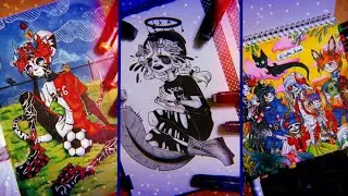 🐧ОБЗОР СКЕТЧБУКОВ И РИСУНКОВ🐧