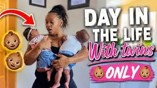 Day In The Life With Newborn Twins ONLY👶🏽👶🏽