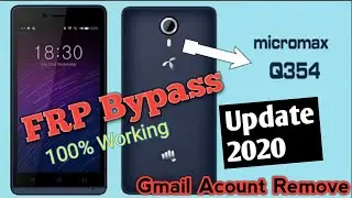 MICROMAX Q354 BYPASS GOOGLE FRP | BYPASS GOOGLE ACCOUNT VERIFICATION  (2020) 100% Working