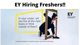 EY Hiring Freshers #career #job #freshers #consulting #big4