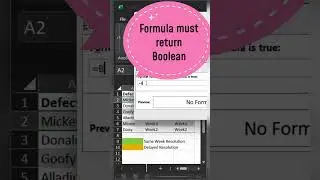 Excel Conditional Formatting using Formula