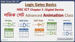 HCT ICT Chapter 3 || লজিক গেইট ICT Animated class || Basic logic gates  || Digital Device