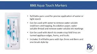 RNK Aqua Touch Markers