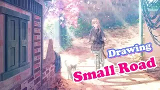 Unveiling the Secret of Anime Background 'Small Road' | Photoshop Speedpaint