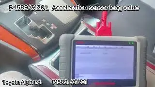 acceleration sensor learning P1589Toyota Alphard Traction control Lights on Fixed With Check Engine