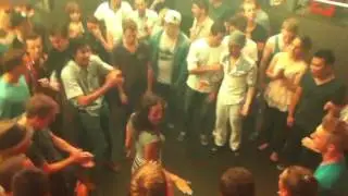Dance battle in night club in Prague.