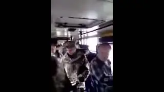 Рано утром в автобусе вручают повестки. Запорожье. 30.05.2015