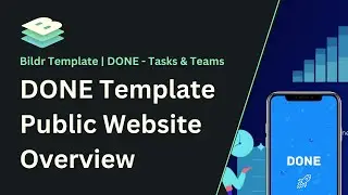 Bildr DONE Template Overview | Public Website & Menu