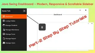 Java Swing Dashboard - Part 2: Building a Modern, Scrollable Sidebar (Step-by-Step)