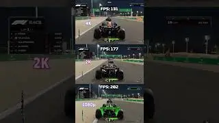 F1 24 Resolution Comparison (4k vs 2k vs 1080p) #benchmark #comparison #shorts #gaming #rtx3080ti