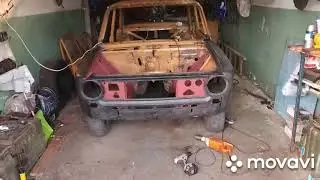 Ваз 2101, замена порогов, установка крыла. Серия 7.