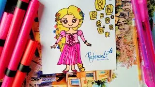 how to draw rapunzel for kids? #rapunzel #tangled #drawing