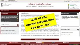 HOW TO FILL ONLINE APPLICATION I NEET 2021 I TAMIL I