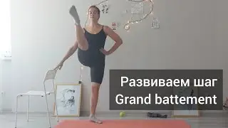 Гранд батман. Как высоко поднимать ногу вперёд и назад? Балетная тренировка дома. Grand battement.