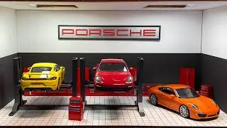 Building a Porsche Workshop Diorama with a Sculpfun S30 Pro Laser Engraver