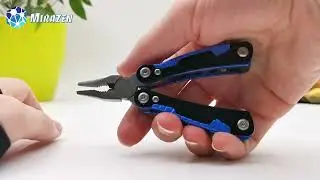 Мультитул Mirazen 10 в 1 / Кусачки , Плоскогубцы, Напильник, Пила, Нож, Отвертка, Открывашка