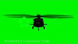 Stock Video Footage  Helicopter flying on green screen1
