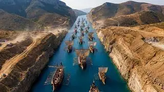 What remains of the Xerxes Canals in Greece?